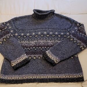 Cozy Blue Turtleneck Sweater
